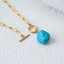 Lonceen Stainless Steel Necklace with Turquoise Stone thumbnail 1