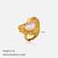Gold Heart Shape Stainless Steel Ring for Women thumbnail 3