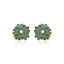 Green Enamel Daisy Style Stainless Steel Stud Earrings thumbnail 2