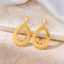 Lonceen Gold Plated Stainless Steel Filigree Teardrop Drop Earrings – Vintage Boho Jewelry thumbnail 1