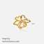 Gold Flower Stainless Steel Adjustable Ring thumbnail 3