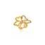 Gold Flower Stainless Steel Adjustable Ring thumbnail 2