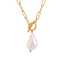 Stainless Steel Necklace Baroque Pearl OT Clasp thumbnail 2