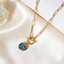 Stainless Steel Necklace with Turquoise Pendant thumbnail 1