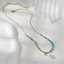 Stainless Steel Necklace with Turquoise Beads Pearl Pendant thumbnail 3