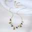 Stainless Steel Necklace with Black Agate Charms thumbnail 2