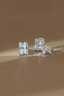 Chic and Luxe Moissanite Earrings in 925 Sterling Silver by Lonceen thumbnail 3