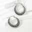 Stainless Steel Earrings Black Enamel Hoop thumbnail 3