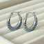 Navy Blue 429 Stainless Steel Hoop Earrings thumbnail 3