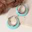 Lonceen Stainless Steel Earrings Tiffany Blue Hoop thumbnail 2