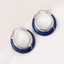 Lonceen Stainless Steel Earrings Navy Blue 429 thumbnail 1