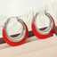 Lonceen Chinese Red Stainless Steel Earrings for Women thumbnail 1