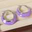 Lonceen Light Purple Stainless Steel Earrings for Women thumbnail 2