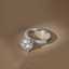 Lonceen 925 Silver Moissanite Solitaire Ring with Side Stones thumbnail 3