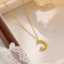 Anti-rust necklace crystal women's chain pendant moon zircon stainless steel 18k gold plated fashion jewelry necklace thumbnail 3