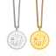 Muslim Religious 18K Gold Plated/Silver Plated Stainless Steel Allah Coin Pendant Necklace thumbnail 1