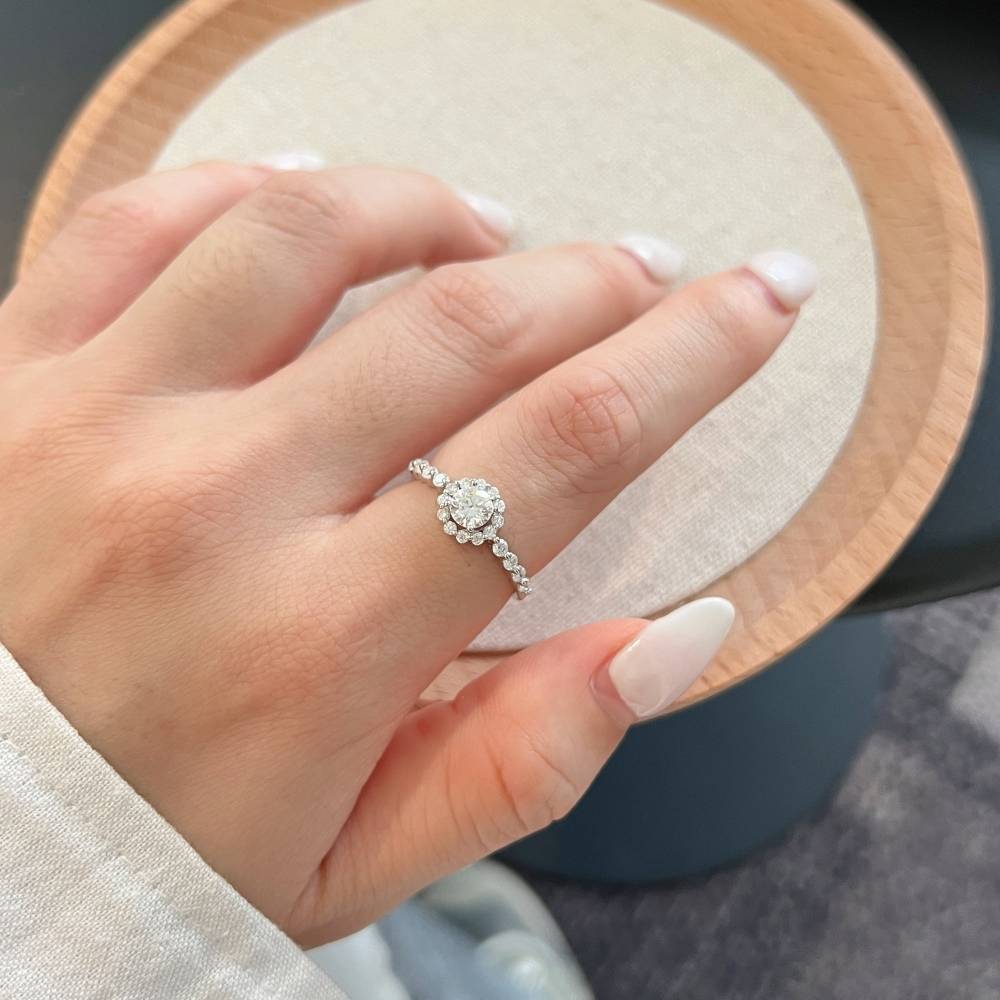 925 Silver Moissanite Cluster Diamond Ring Wholesale Sources