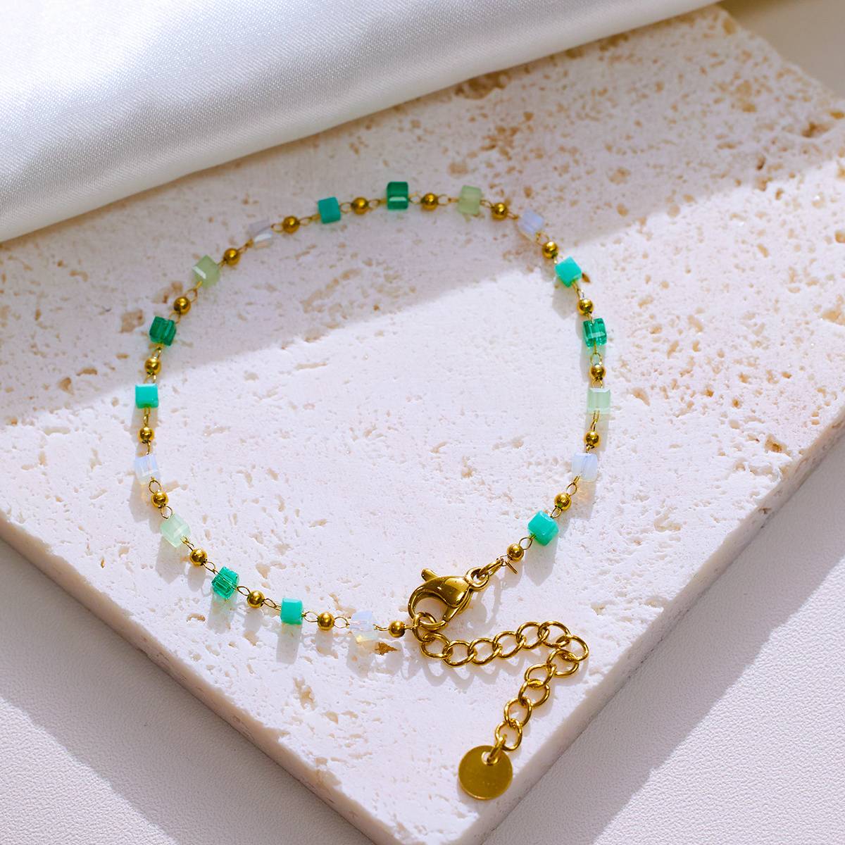 Personalized Women's Waterproof Zirconium Oxide Chain 18k Gold-Plated Stainless Steel Fashion Jewelry Bracelet