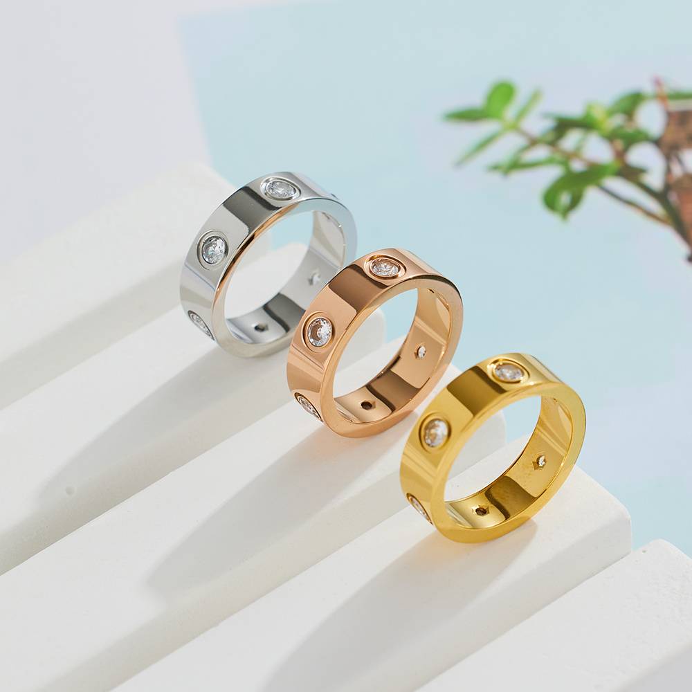 Stainless steel new Bijuterias bride custom fashion jewelry rings