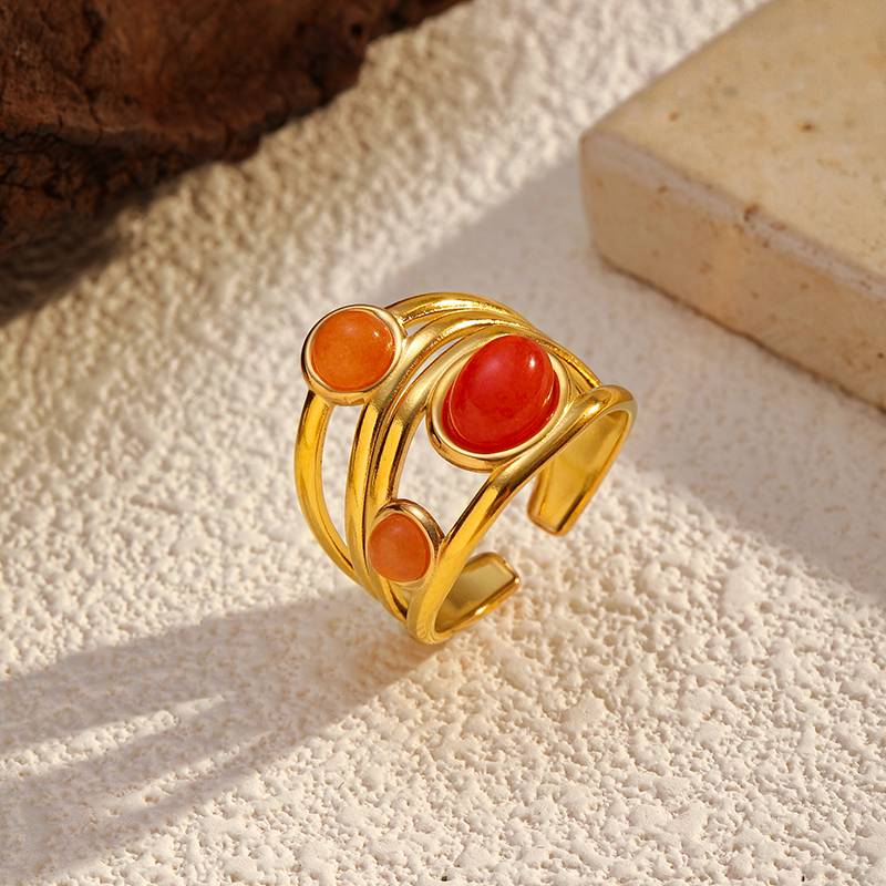 Minimalist Gold Stainless Steel Ring for Women
