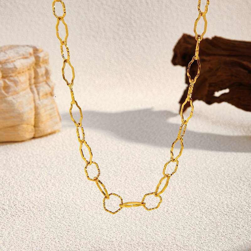 Minimalist Gold Stainless Steel Necklace for Women