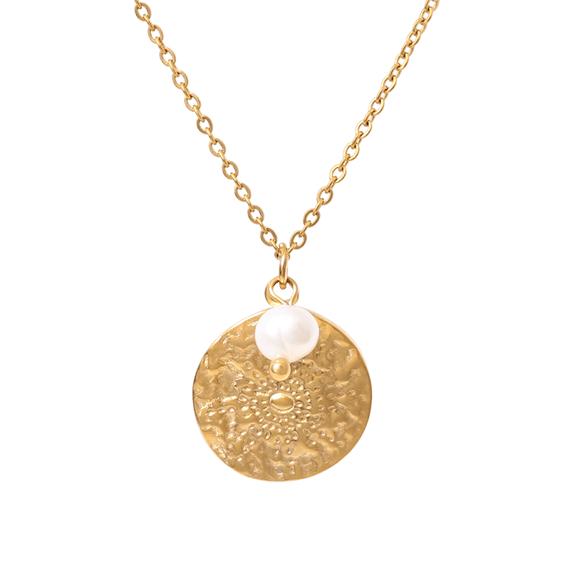 Stainless Steel Necklace with Freshwater Pearl Lonceen