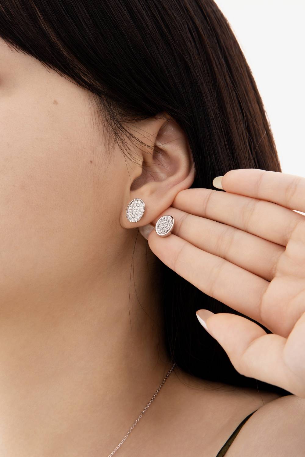 925 Silver Halo Snowflake Moissanite Ring by Lonceen