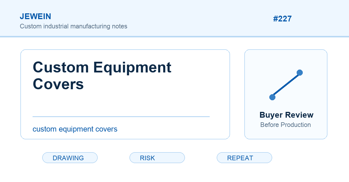 Custom Equipment Covers: Appearance, Access, and Protection Must Agree