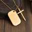 Cross necklace, gold quality, men's jewelry, simple 18k gold-plated Jesus necklace thumbnail 2