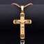 Men's Jewelry 18k Gold Plated Stainless Steel Men's Jesus Cross Necklace thumbnail 3