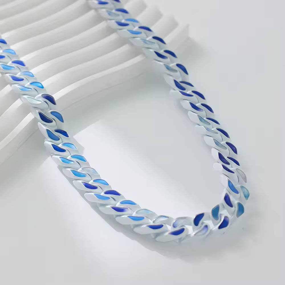 Hip-hop 18K gold-plated wholesale high-polish stainless steel Cuban chain bracelets, fashion accessories, men's necklaces