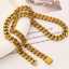 Hip-hop punk thick custom Cuban chain, 18k gold-plated stainless steel chain, fashion jewelry, men's necklace thumbnail 2