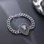 Hip Hop Punk Stainless Steel Cuban Lion Head Fashion Men's Chain Bracelet thumbnail 3